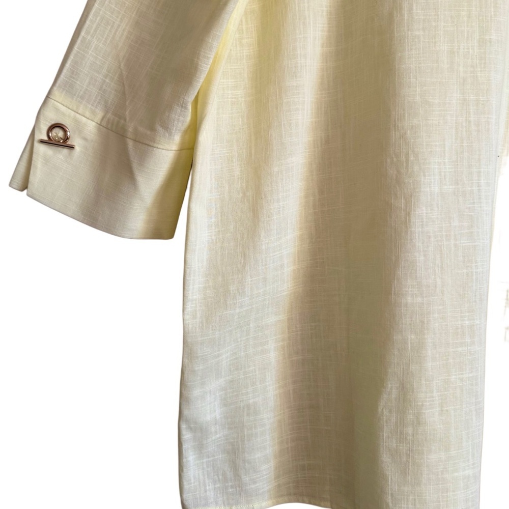 MING WANG 100% Cotton Preppy Lightweight Minimalist Lagenlook Chic Tunic M NWT - Picture 7 of 11